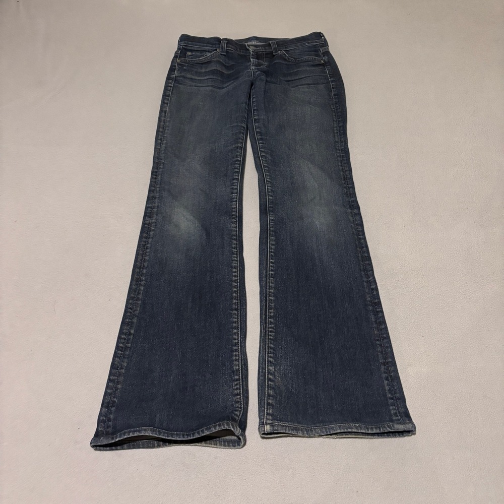 7 For All Mankind Womens Bootcut Jeans Size 27 Dark Wash Stretch Denim Flare